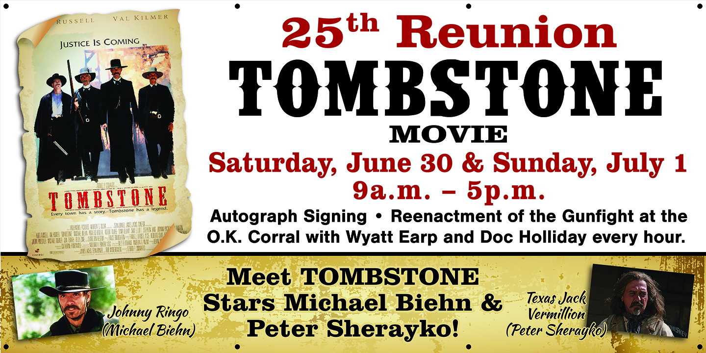 25th anniversary of the movie Tombstone banner