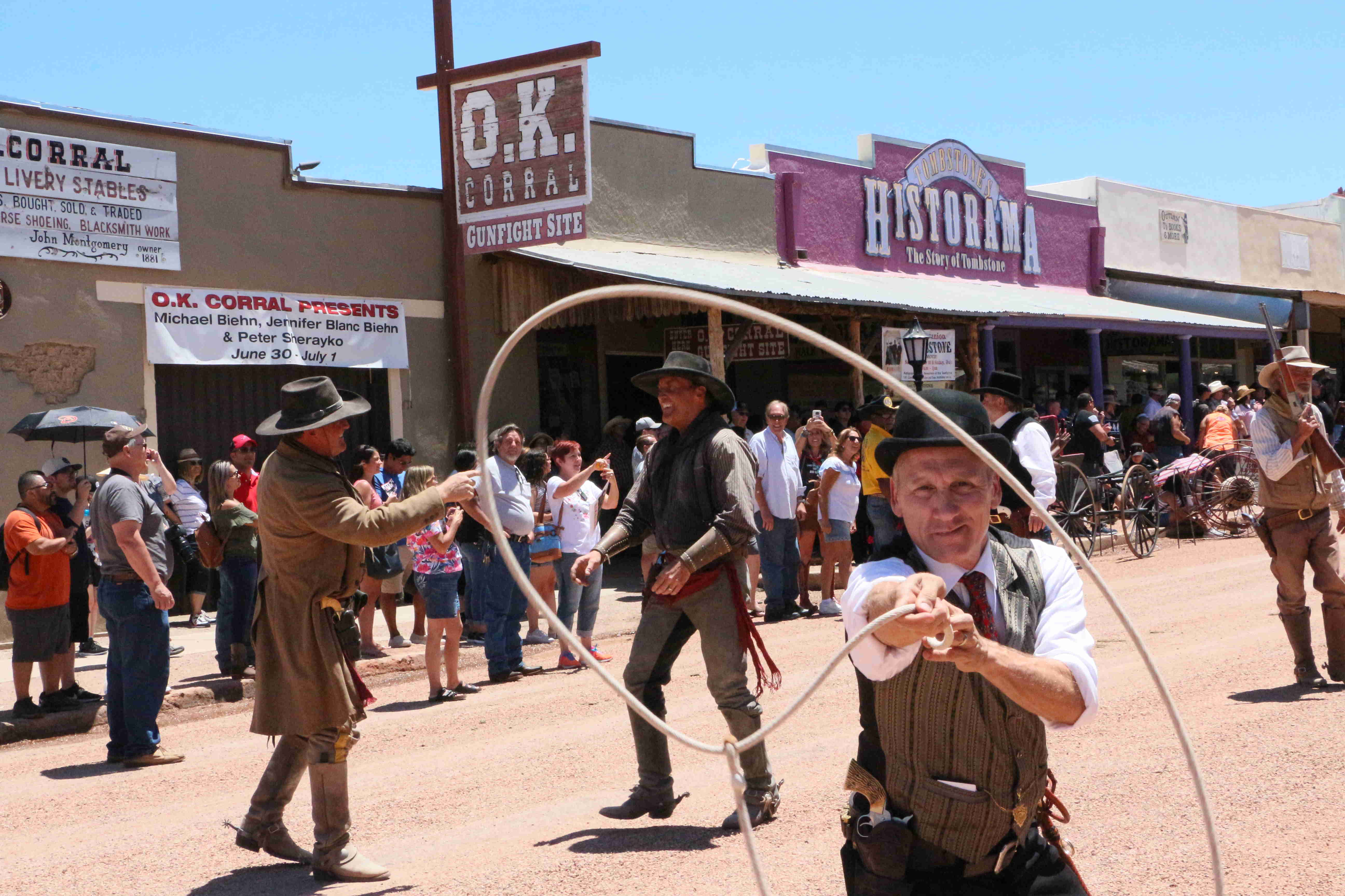 Lasso demonstration at the anniversary celebration
