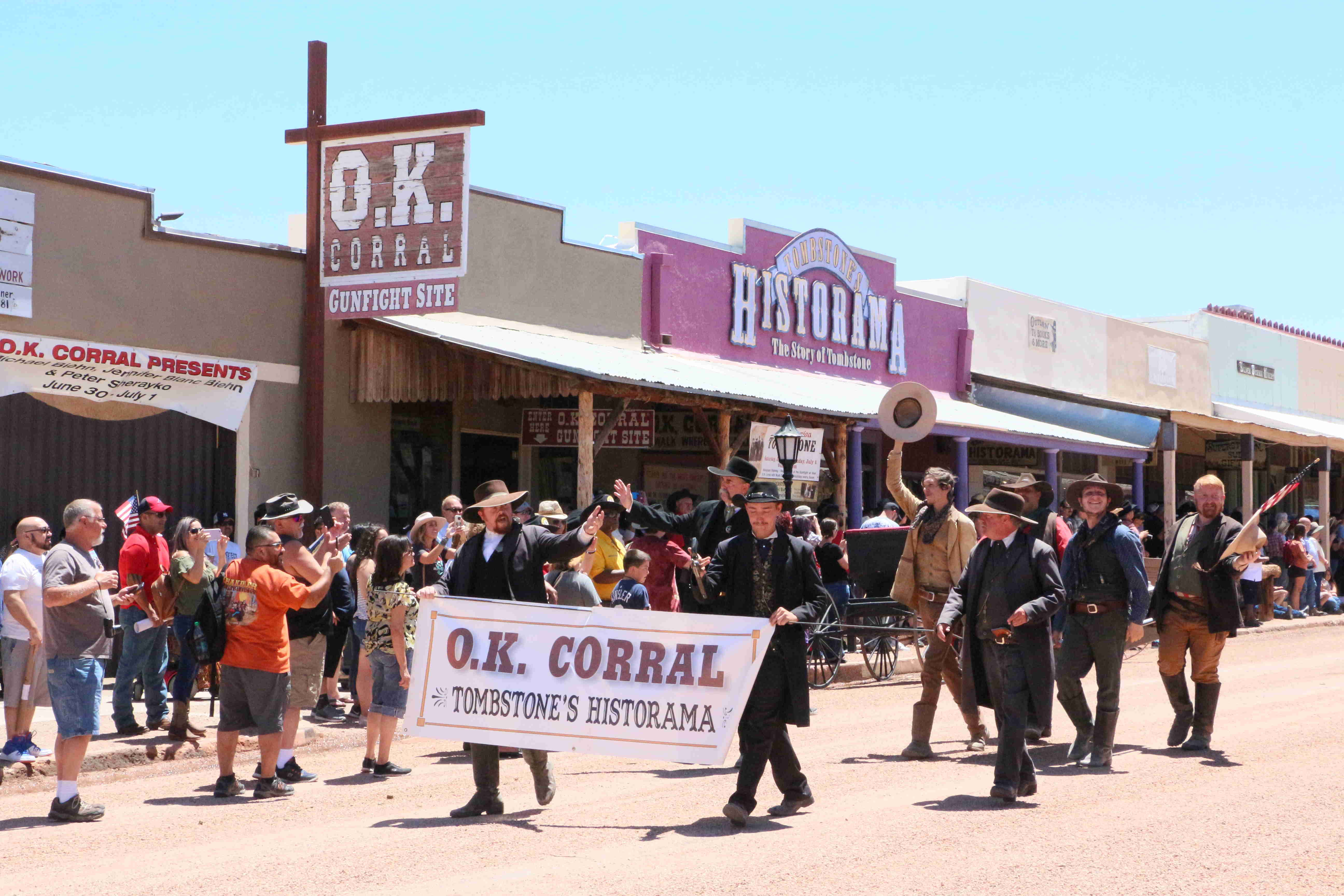 Parade during the Tombstone movie anniversary